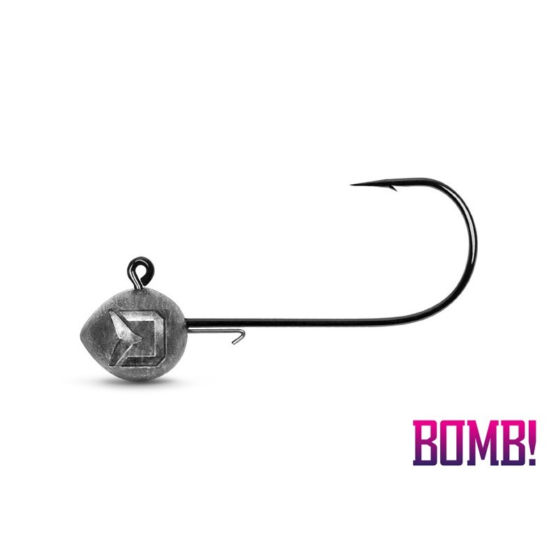 Jig head with bait holder Delphin BOMB! / 5pcs, 12g-8/0